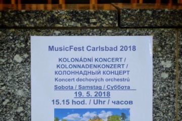 Werbung fr die zwei Konzerte in Marienbad